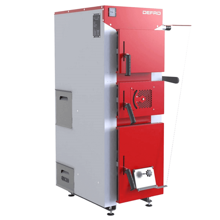 Festbrennstoffkessel Defro DWS 12 kW 🔥 – Effizient für Haushalte und Industrie 🌿, BImSchV-konform, hoher Wirkungsgrad.