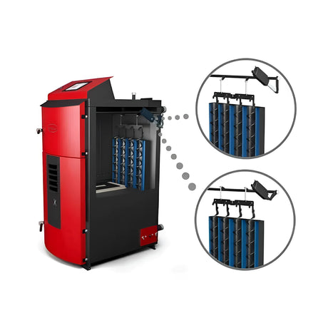 Komplettpaket Attack SLXCP 20 kW Pelletskessel mit Hygienespeicher.