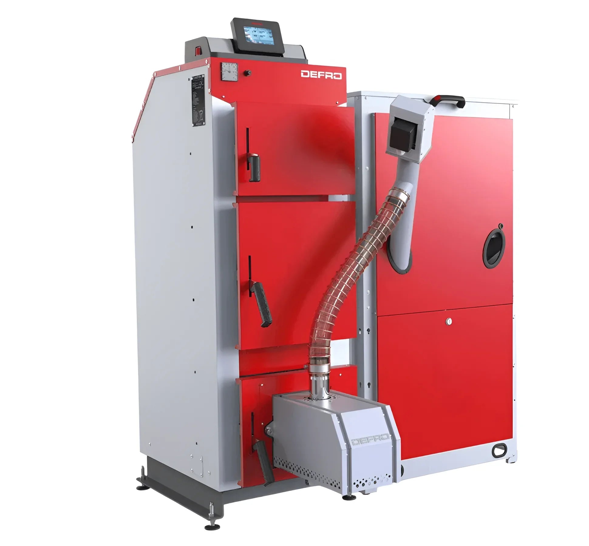 Defro Komfort Ekopell 14 kW Heizsystem für Holz 🔥 und Pellets 🌿, modernste Technologie und hohe Effizienz.