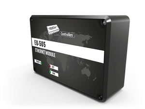 Schwarzes Ethernetmodul EU-505 für Master/Tech Steuergeräte mit grafischer Benutzeroberfläche