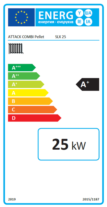 Attack SLX chaudière combinée pour bois et pellets 25 kW