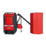 Atmos Pelletsilo mit kompakter Bauweise für effiziente Pelletlagerung.