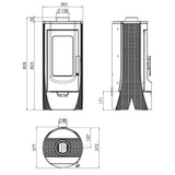 Designový litinový krb Plamen Tara – nezávislý na vzduchu v místnosti