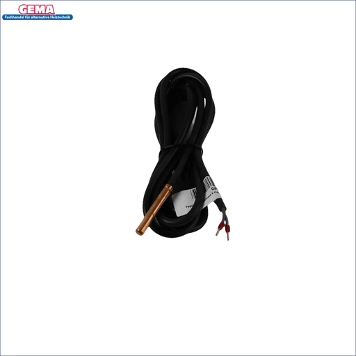 Schwarzes Kabel mit Kupfersensor für Profi-Kessel Attack Kesselfühler