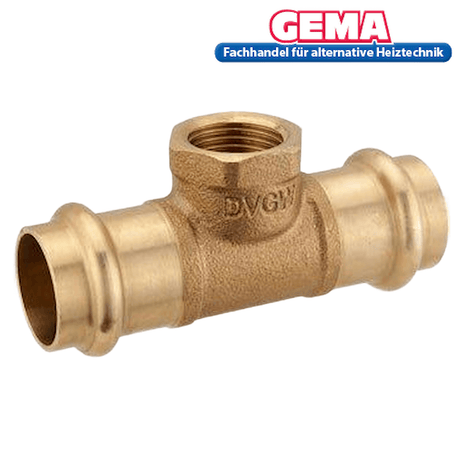 T-Stück mit Gewinde zum pressen.