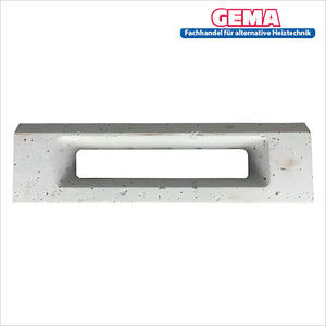 Original Defro Sekundärstein 80x400x95mm mit rechteckigem Betonblock und zentraler Nut