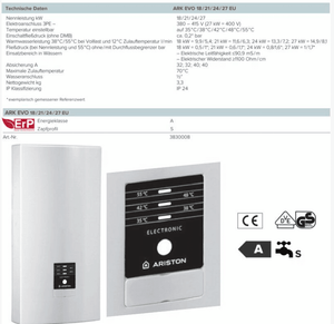 Durchlauferhitzer 18 - 27 kW - GEMA Shop