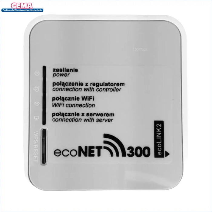 Weißes ecoNET300 Gerät für das ecoNET Internet Modul für Witterungsgeführte Steuerung PLUM ecoMAX 920