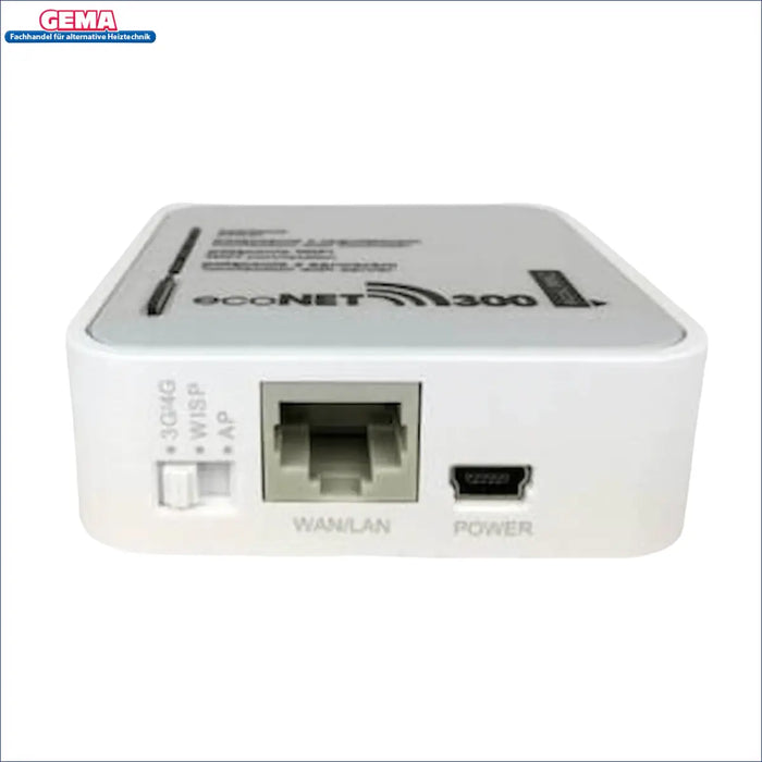 Weißer ecoNET 300 Router für ecoNET Internet Modul für Witterungsgeführte Steuerung