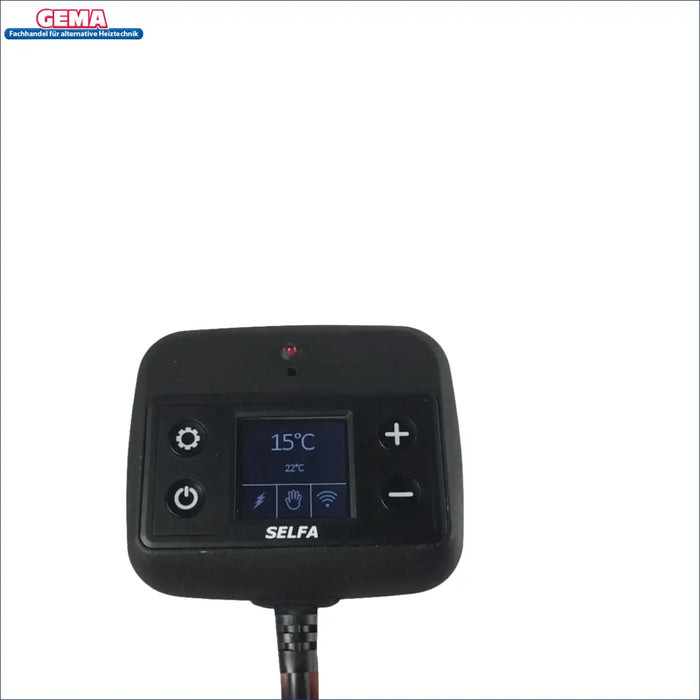 Schwarzer digitaler Thermostat für Elektroheizstab mit App-Steuerung