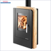 Brennender Holzofen mit Holztäfelung im Produkt Kaminofen Aruba Easy von Haas + Sohn 6 kW