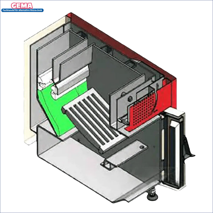 Ansicht eines Schnittmodells des Holzofens Original Primärstein für DEFRO DS 25 und 32kW