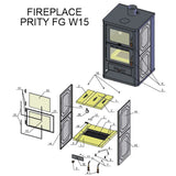 Water-bearing wood-burning stove with baking compartment Prity FGW15 - 19.8 kW