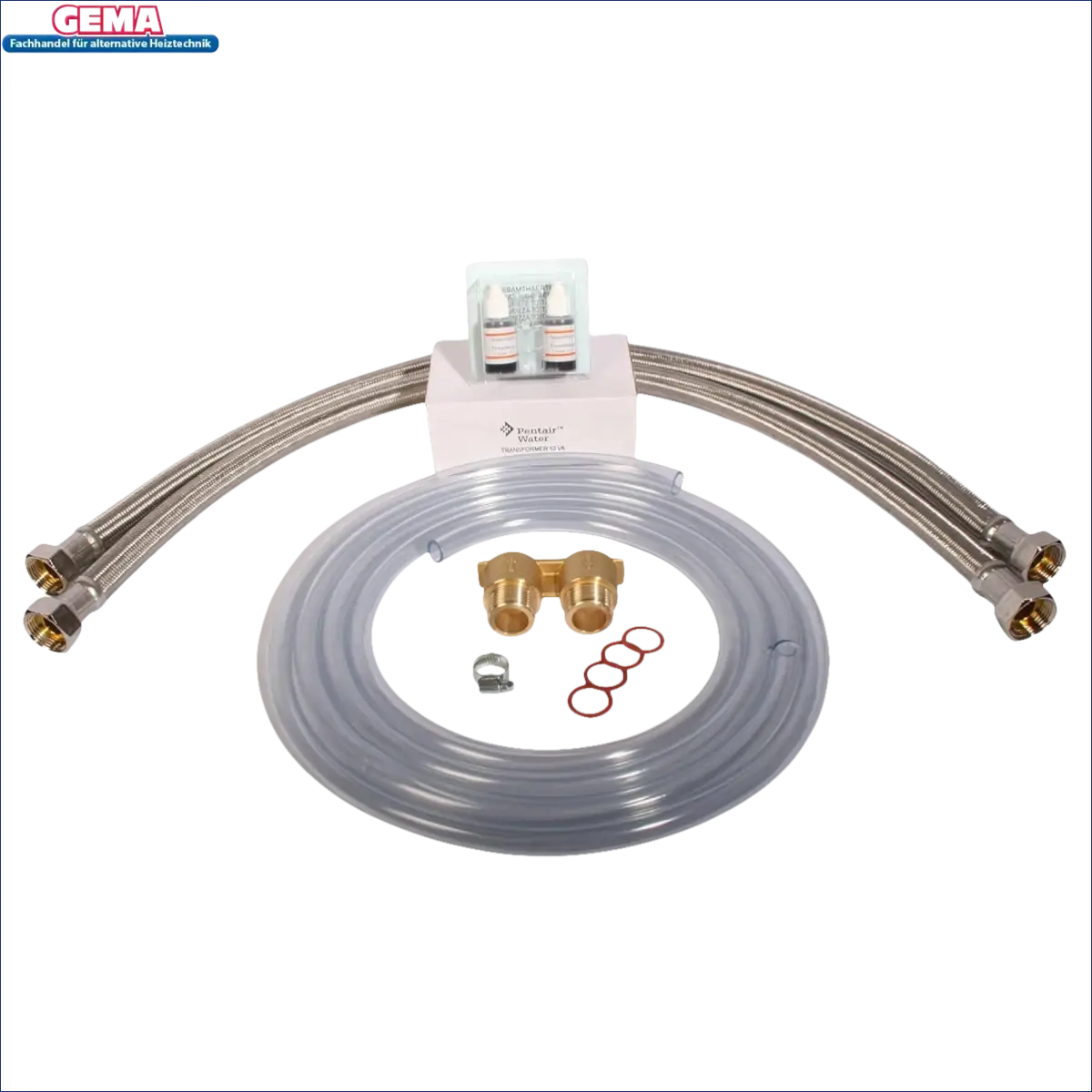 Plumbing installation kit for Wasserenthärtungsanlage R2D2 72 with 1 Zoll Anschluss